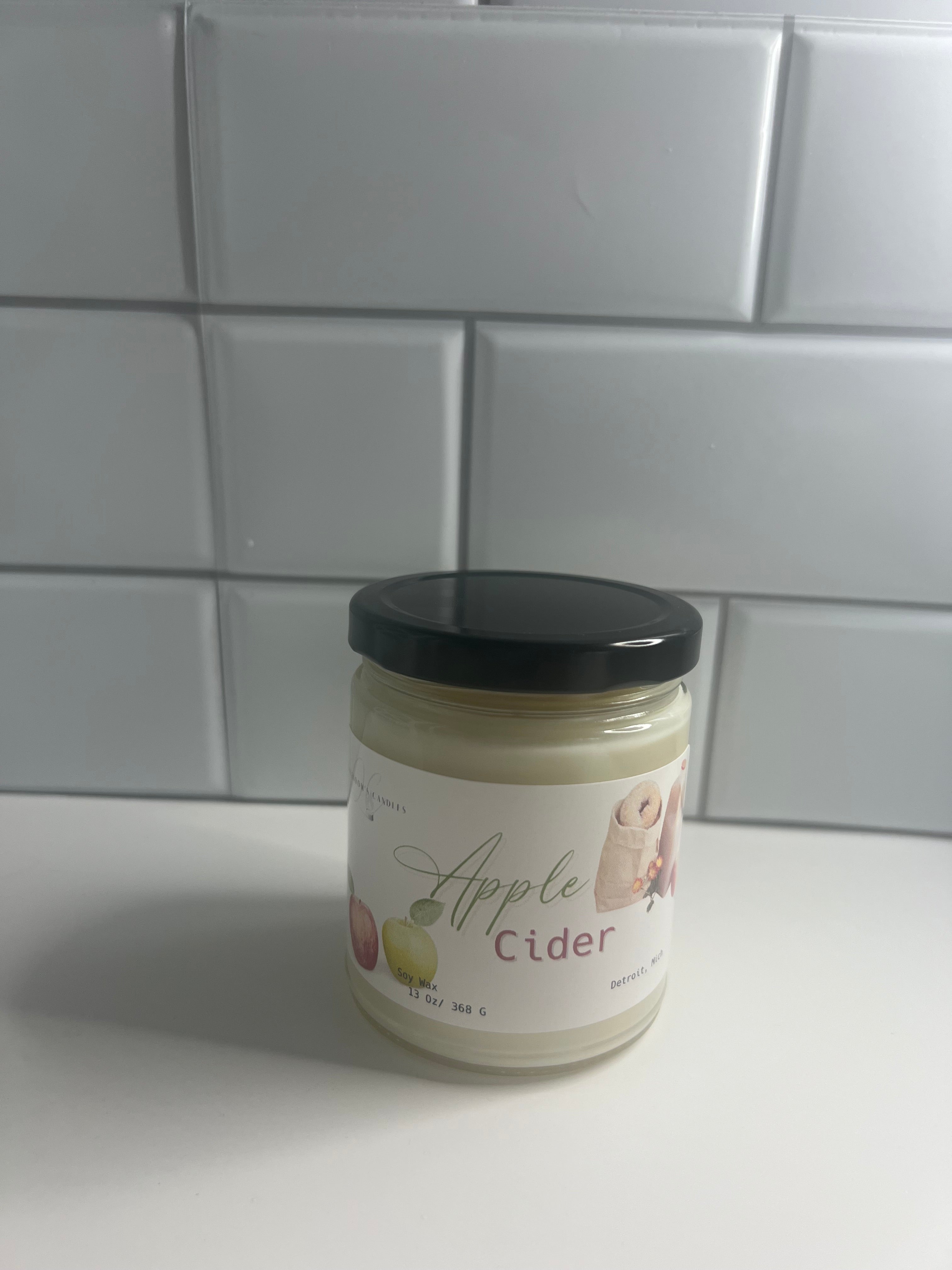 Apple Cider Soy Candle – 100% Handmade with Natural Soy Wax