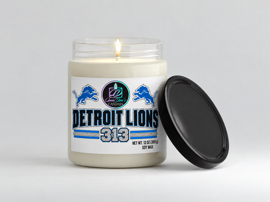Detroit Lions Win Soy Candle l Sport Candle l NFL Candle l Detroit l Soy Wax l