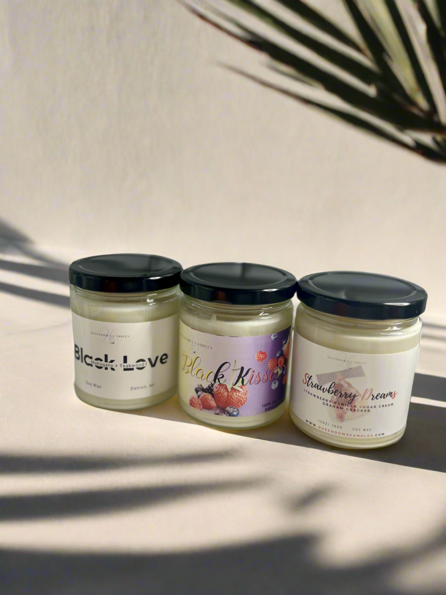 Our #1 sampler pack l Soy candles l Fruity Candle l Sweet Scent l UniSex Candle l Dye Free l Non-Toxic